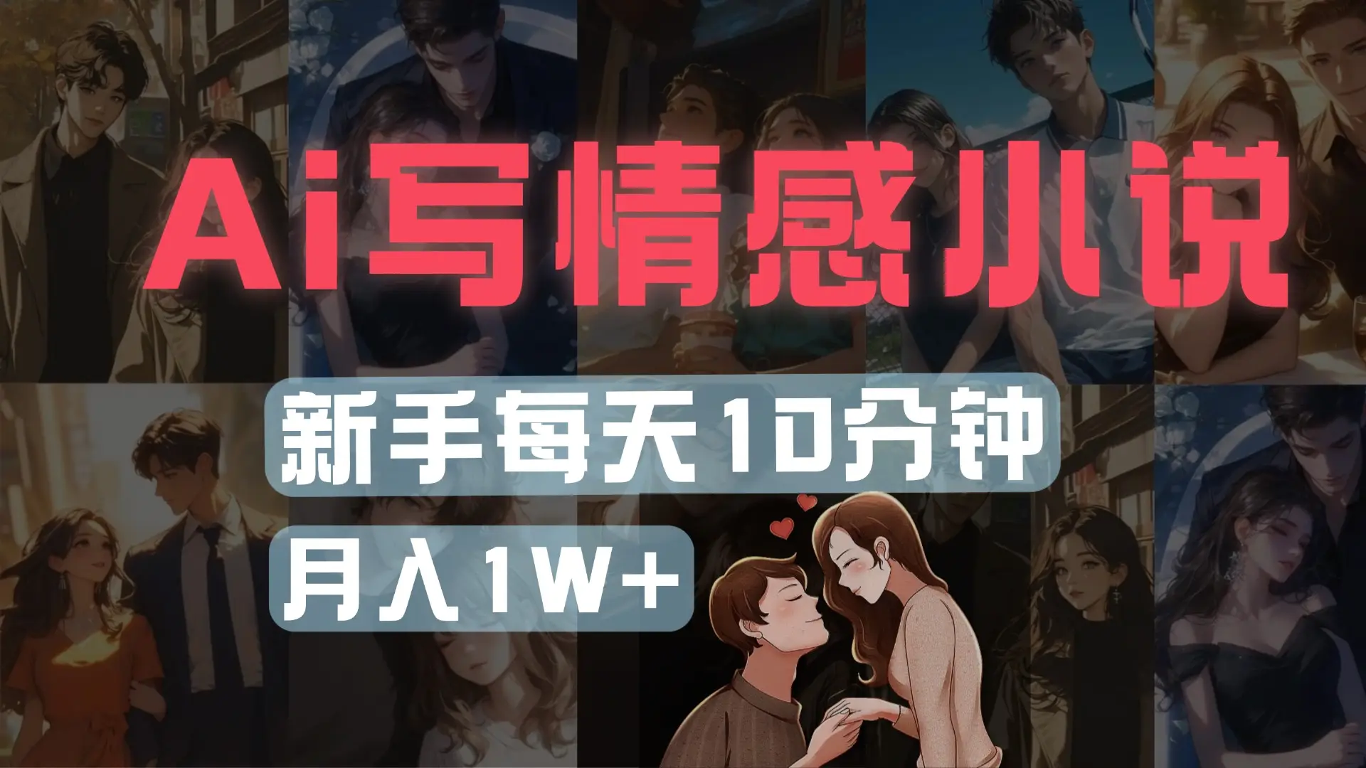 AI写情感小说,多平台批量发布,新手每天10分钟也能月入1w+-创业猫 AI写情感小说,多平台批量发布,新手每天10分钟也能月入1w+