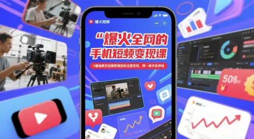 爆火全网的手机短视频变现课,0基础教你拍摄剪辑涨粉运营变现,用一部手机挣钱-创业猫 爆火全网的手机短视频变现课,0基础教你拍摄剪辑涨粉运营变现,用一部手机挣钱