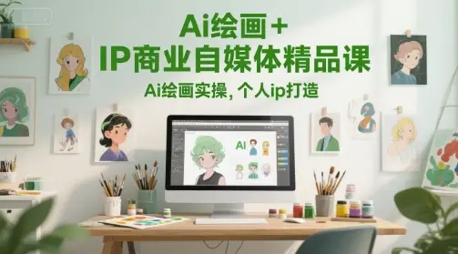 Ai绘画+IP商业自媒体精品课,Ai绘画实操,个人ip打造-创业猫 Ai绘画+IP商业自媒体精品课,Ai绘画实操,个人ip打造