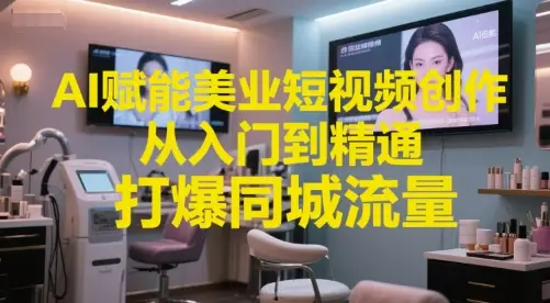 AI赋能美业短视频创作,从入门到精通,打爆同城流量,超级AI工具短视频实操落地-创业猫 AI赋能美业短视频创作,从入门到精通,打爆同城流量,超级AI工具短视频实操落地