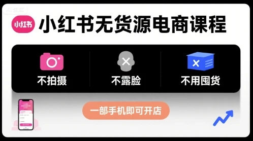 【精】小红书无货源电商课程,不拍摄不露脸不用囤货,一部手机即可开店-创业猫 【精】小红书无货源电商课程,不拍摄不露脸不用囤货,一部手机即可开店