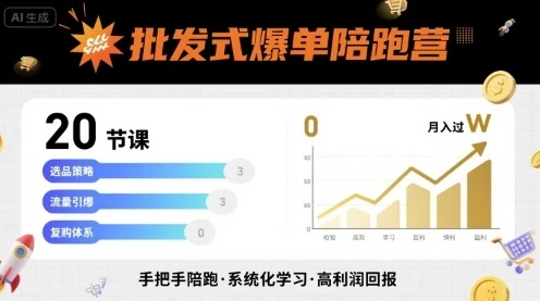【精】批发式爆单陪跑营,20节课带你实现批发式爆单,带你经松月入过W-创业猫 【精】批发式爆单陪跑营,20节课带你实现批发式爆单,带你经松月入过W
