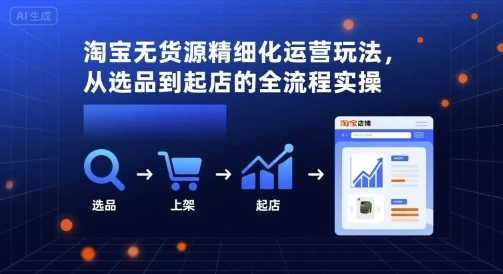 【精】淘宝无货源精细化运营玩法,从选品到起店的全流程实操-创业猫 【精】淘宝无货源精细化运营玩法,从选品到起店的全流程实操