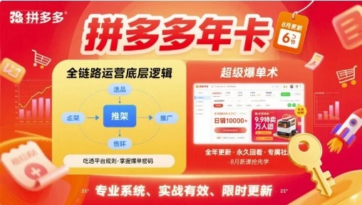 【精】拼多多年卡【8月更新6节】拼多多全链路运营底层逻辑,超级爆单术-创业猫 【精】拼多多年卡【8月更新6节】拼多多全链路运营底层逻辑,超级爆单术