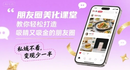 朋友圈美化课堂,教你轻松打造,吸睛又吸金的朋友圈,私域不看,变现少一半-创业猫 朋友圈美化课堂,教你轻松打造,吸睛又吸金的朋友圈,私域不看,变现少一半
