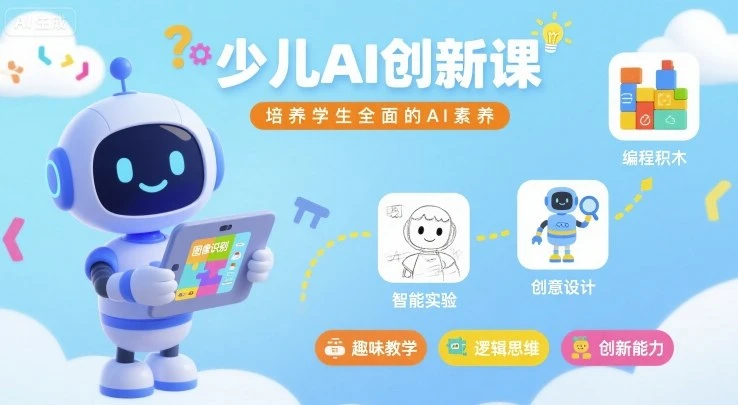 【精】少儿AI创新课,培养学生全面的AI素养-创业猫 【精】少儿AI创新课,培养学生全面的AI素养