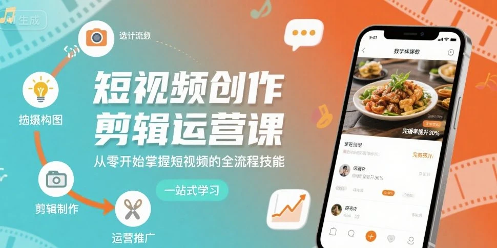 【精】短视频创作剪辑运营课,从零开始掌握短视频的全流程技能-创业猫 【精】短视频创作剪辑运营课,从零开始掌握短视频的全流程技能