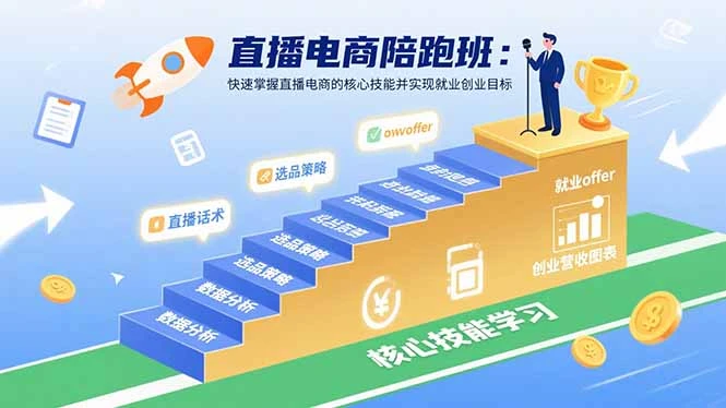 【精】直播电商陪跑班:快速掌握直播电商的核心技能并实现就业/创业目标-创业猫 【精】直播电商陪跑班:快速掌握直播电商的核心技能并实现就业/创业目标