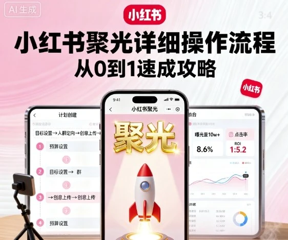 小红书聚光详细操作流程,小红书聚光从0到1速成攻略-创业猫 小红书聚光详细操作流程,小红书聚光从0到1速成攻略