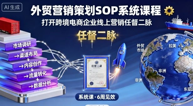 【精】外贸营销策划SOP系统课程,打开跨境电商企业线上营销任督二脉-创业猫 【精】外贸营销策划SOP系统课程,打开跨境电商企业线上营销任督二脉
