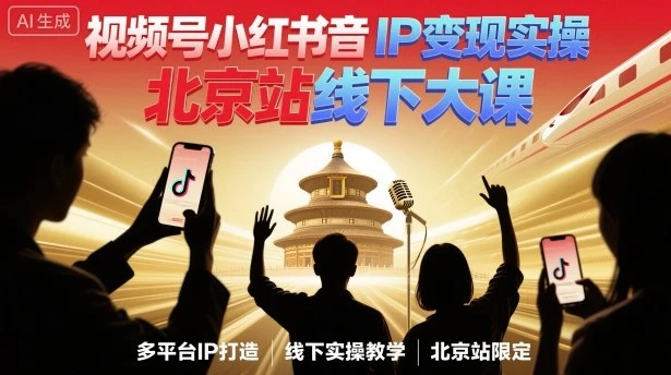 【精】视频号小红书抖音IP变现实操北京站线下大课,40+行业短视频高变现姿势,100+IP高变现实操技术-创业猫 【精】视频号小红书抖音IP变现实操北京站线下大课,40+行业短视频高变现姿势,100+IP高变现实操技术