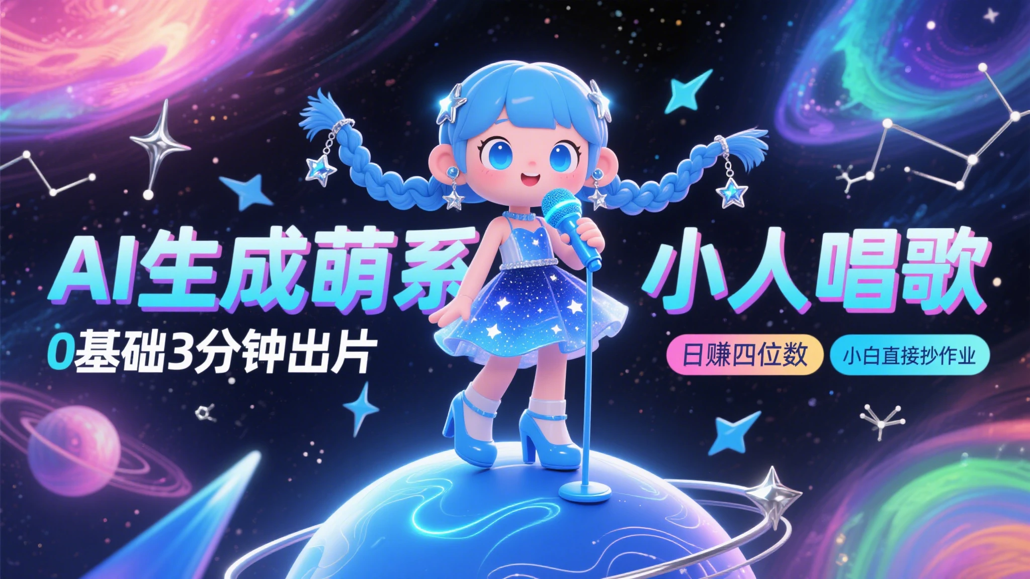 28个作品涨粉9万,AI生成萌系小人唱歌!0基础3分钟出片,单日变现1000+,小白直接抄作业-创业猫 28个作品涨粉9万,AI生成萌系小人唱歌!0基础3分钟出片,单日变现1000+,小白直接抄作业