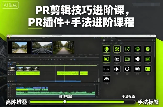 【精】PR剪辑技巧进阶课,PR插件+手法进阶课程-创业猫 【精】PR剪辑技巧进阶课,PR插件+手法进阶课程