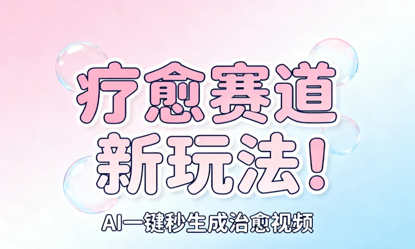 AI+疗愈+一键生成!一分钟一条素材,每天想要多少素材就多少素材!做账号就像呼吸一样简单!-创业猫 AI+疗愈+一键生成!一分钟一条素材,每天想要多少素材就多少素材!做账号就像呼吸一样简单!