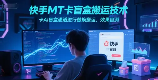 快手MT卡盲盒搬运技术，卡AI盲盒通道进行替换搬运，效果自测