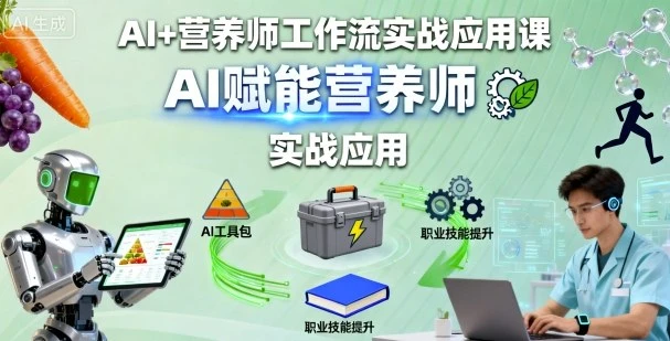 【精】AI+营养师工作流实战应用课，AI赋能营养师