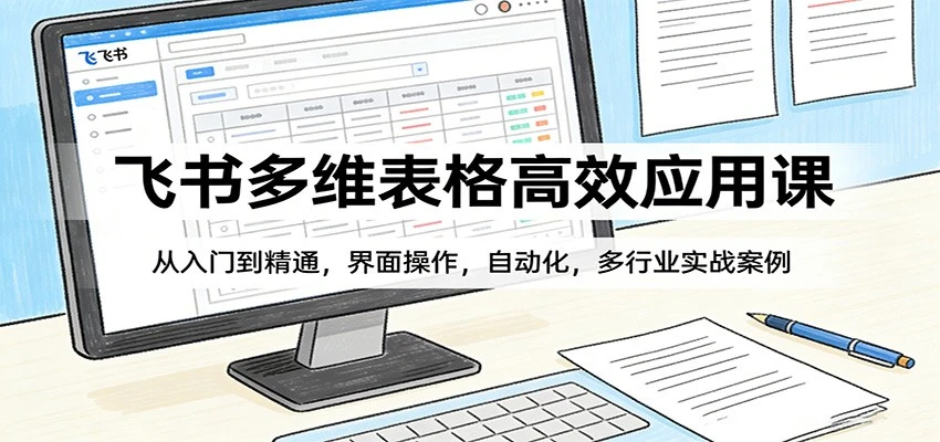 【精】飞书多维表格高效应用课:从入门到精通,自动化操作与多行业变现实战案例(26年8月更新)