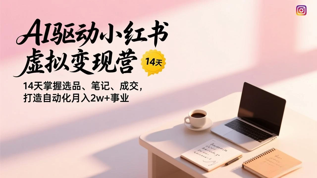 【精】AI驱动小红书虚拟变现营,14天掌握选品、笔记、成交,打造自动化月入2w+事业 【精】AI驱动小红书虚拟变现营,14天掌握选品、笔记、成交,打造自动化月入2w+事业
