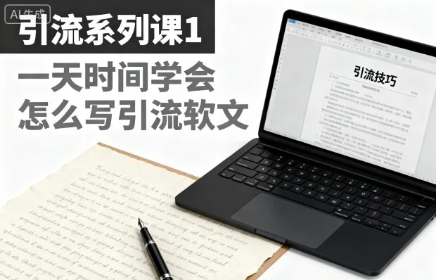 引流系列课1，一天时间学会怎么写引流软文