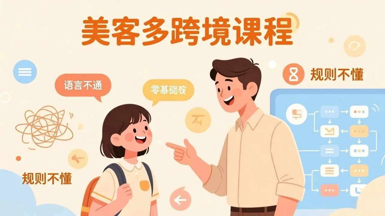 【精】怕语言不通、怕不懂规则？零基础小白也能做的美客多跨境课，手把手带你美客多开店稳赚