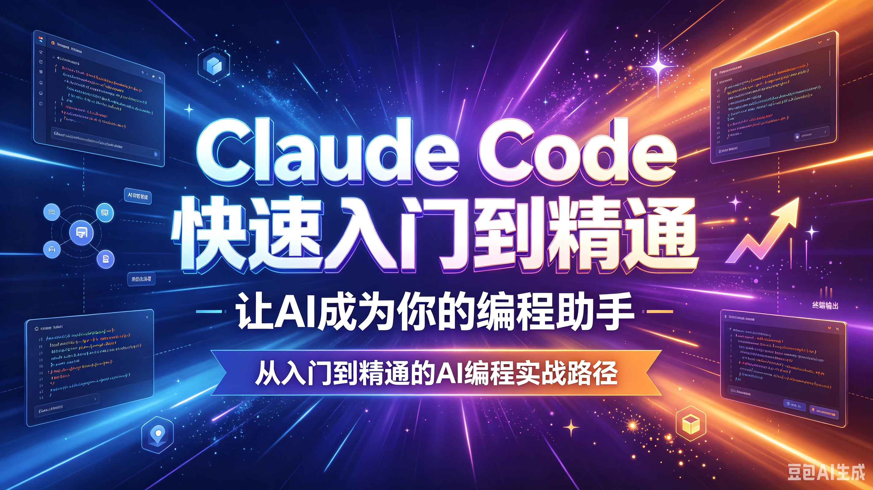 【精】Claude Code快速入门到精通,让AI成为你的编程助手,从入门到精通的AI编程实战路径