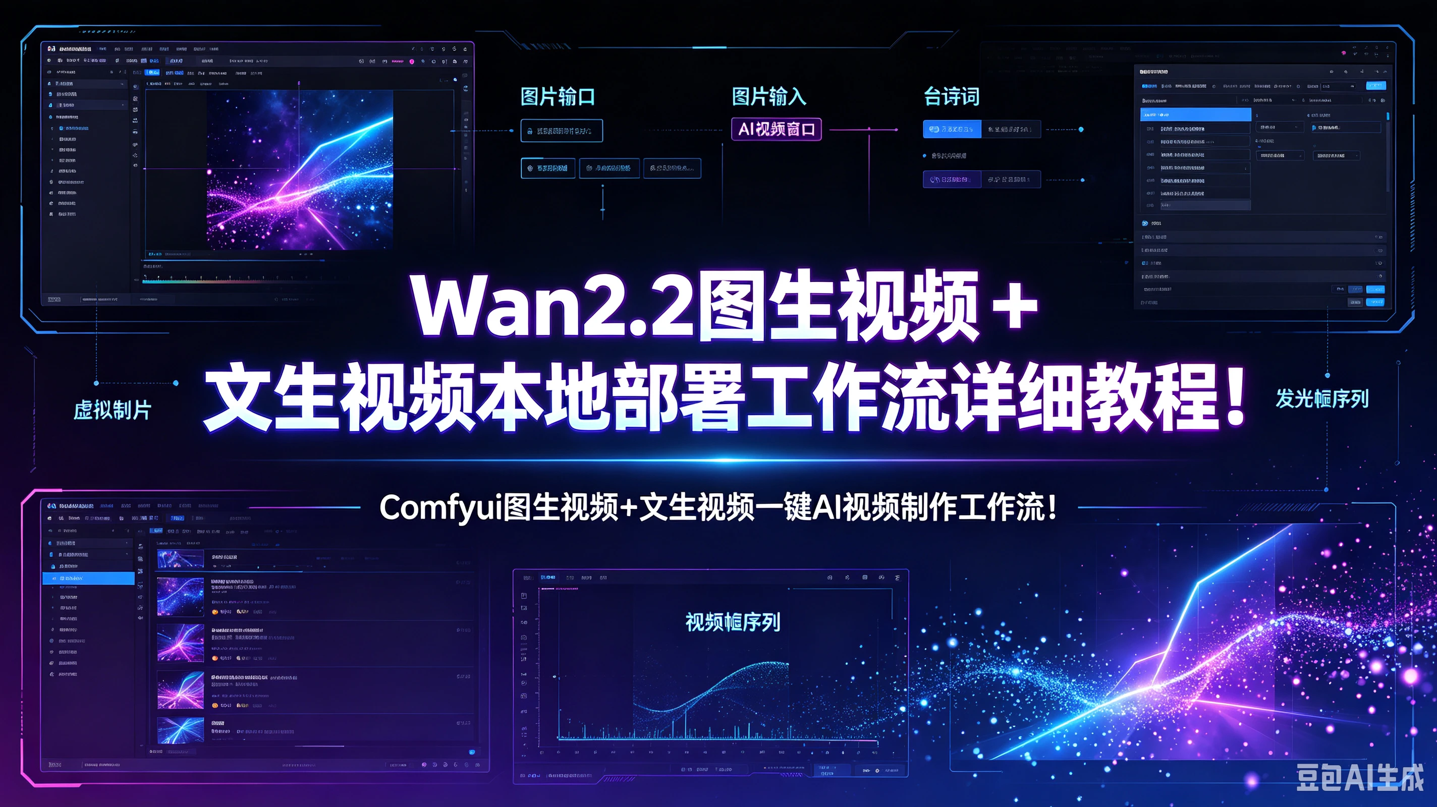 【精】Wan2.2图生视频 + 文生视频本地部署工作流详细教程！Comfyui图生视频+文生视频一键AI视频制作工作流！