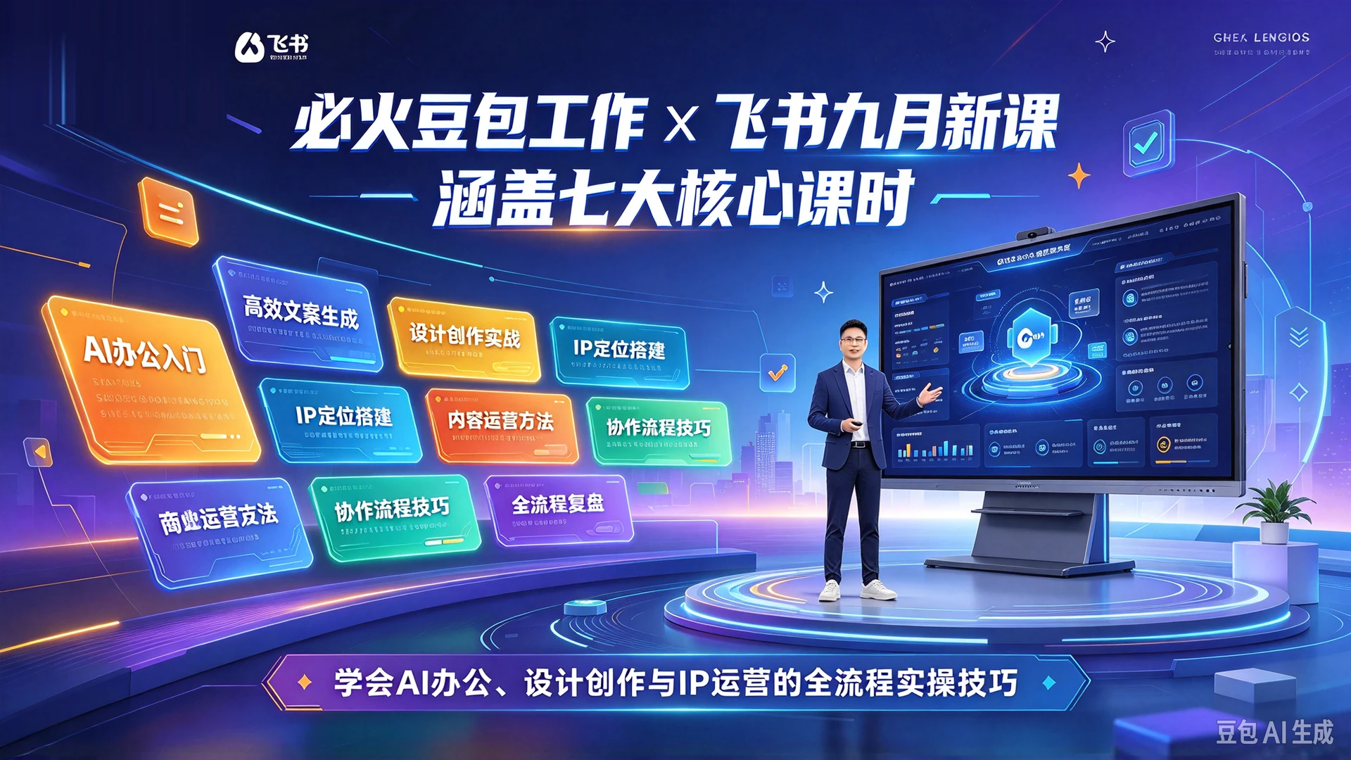 【精】必火豆包工作x飞书九月新课,涵盖七大核心课时,学会AI办公、设计创作与IP运营的全流程实操技巧 【精】必火豆包工作x飞书九月新课,涵盖七大核心课时,学会AI办公、设计创作与IP运营的全流程实操技巧