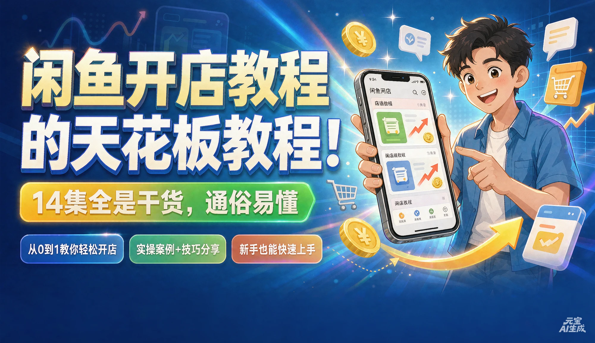 【精】闲鱼开店教程的天花板教程！14集全是干货，通俗易懂