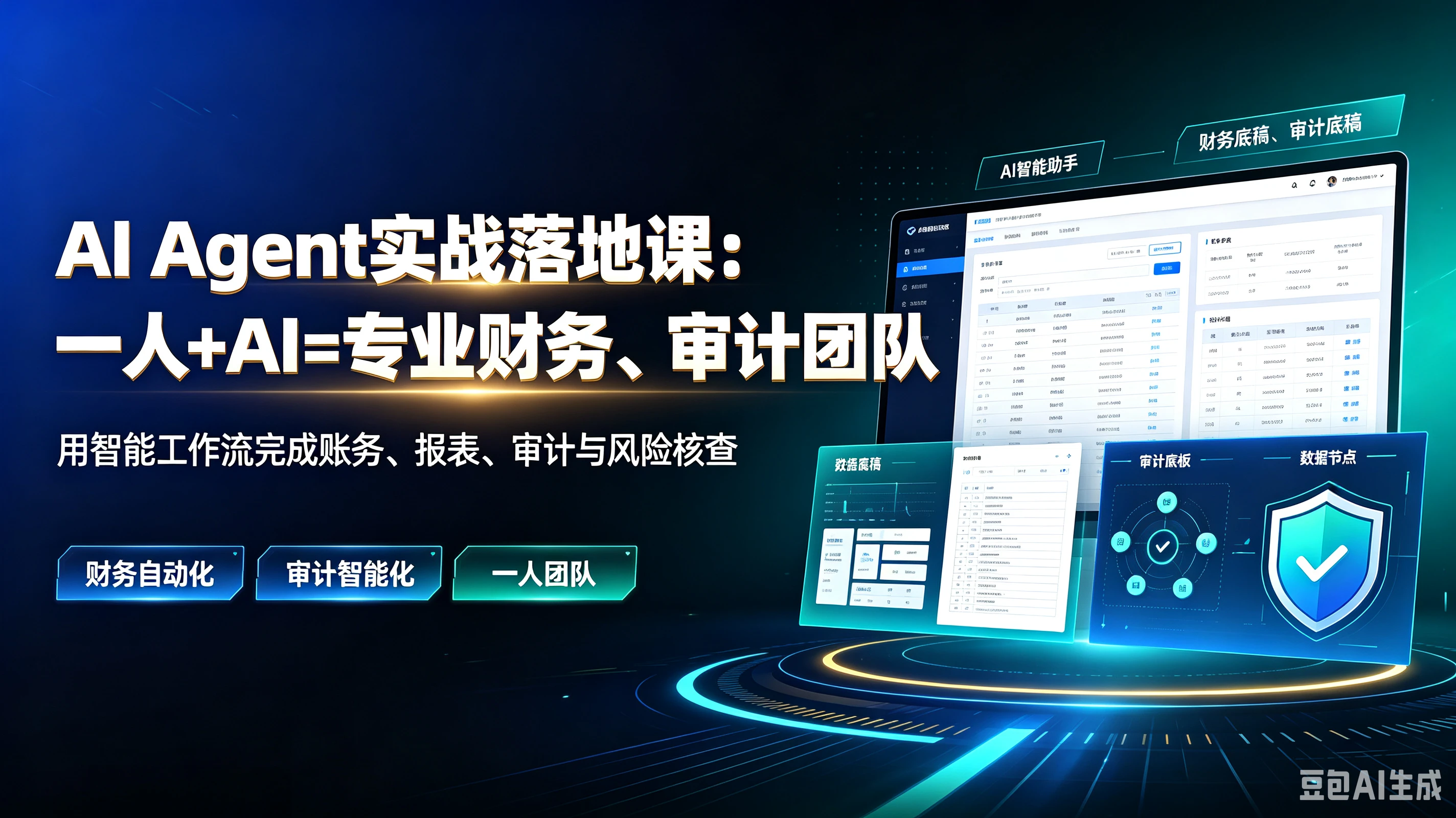 【精】AlAgent实战落地课:一人+AI=专业财务、审计团队用智能工作流完成账务、报表、审计与风险核,财务自动化、审计智能化、一人团队 【精】AlAgent实战落地课:一人+AI=专业财务、审计团队用智能工作流完成账务、报表、审计与风险核,财务自动化、审计智能化、一人团队