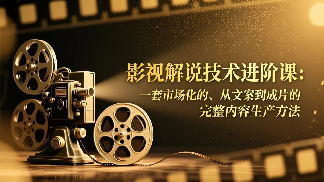 【精】影视解说技术进阶课:一套市场化的、从文案到成片的完整内容生产方法 【精】影视解说技术进阶课:一套市场化的、从文案到成片的完整内容生产方法