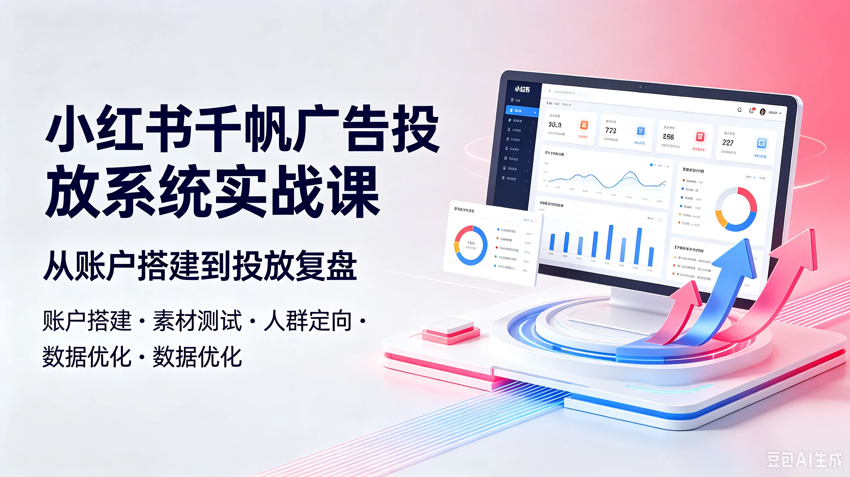 【精】小红书干帆广告投放系统实战课，从账户搭建到投放复盘