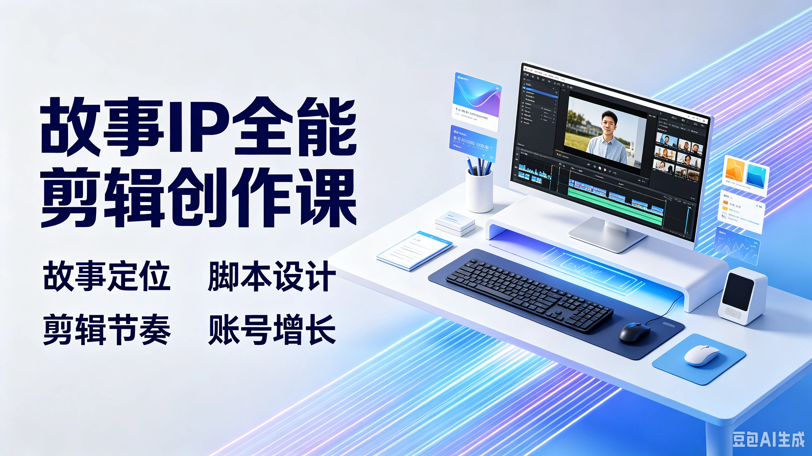 【精】故事IP全能剪辑创作课,故事定位、脚本设计、剪辑节奏、账号增长