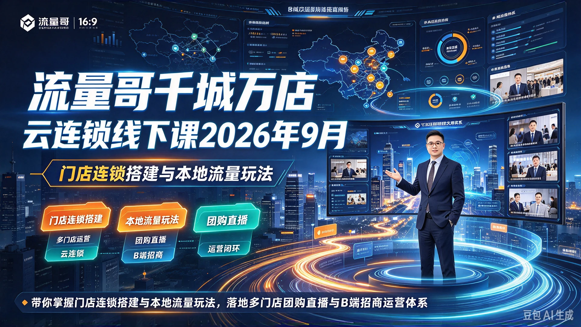 【精】流量哥千城万店云连锁线下课2026年9月,带你掌握门店连锁搭建与本地流量玩法,落地多门店团购直播与B端招商运营体系 【精】流量哥千城万店云连锁线下课2026年9月,带你掌握门店连锁搭建与本地流量玩法,落地多门店团购直播与B端招商运营体系
