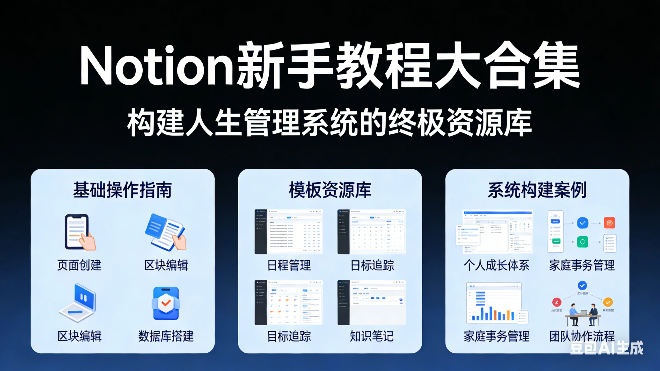 【精】Notion新手教程大合集,构建人生管理系统的终极资源库