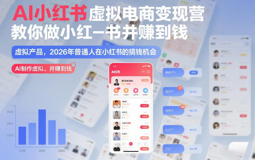 【精】野生运营社区·松月小红书虚拟电商14天变现训练营