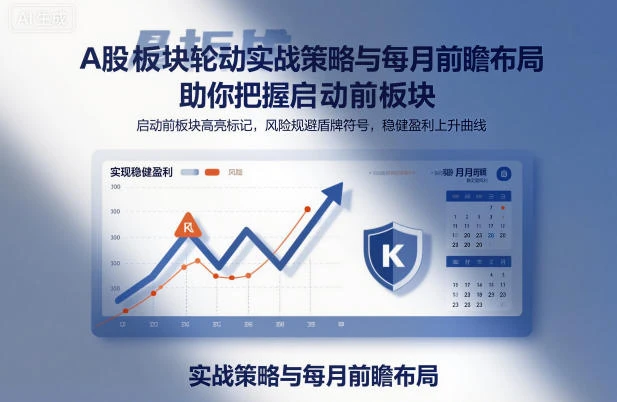 【精】A股板块轮动实战策略与每月前瞻布局,助你把握启动前板块,规避风险,实现稳健盈利