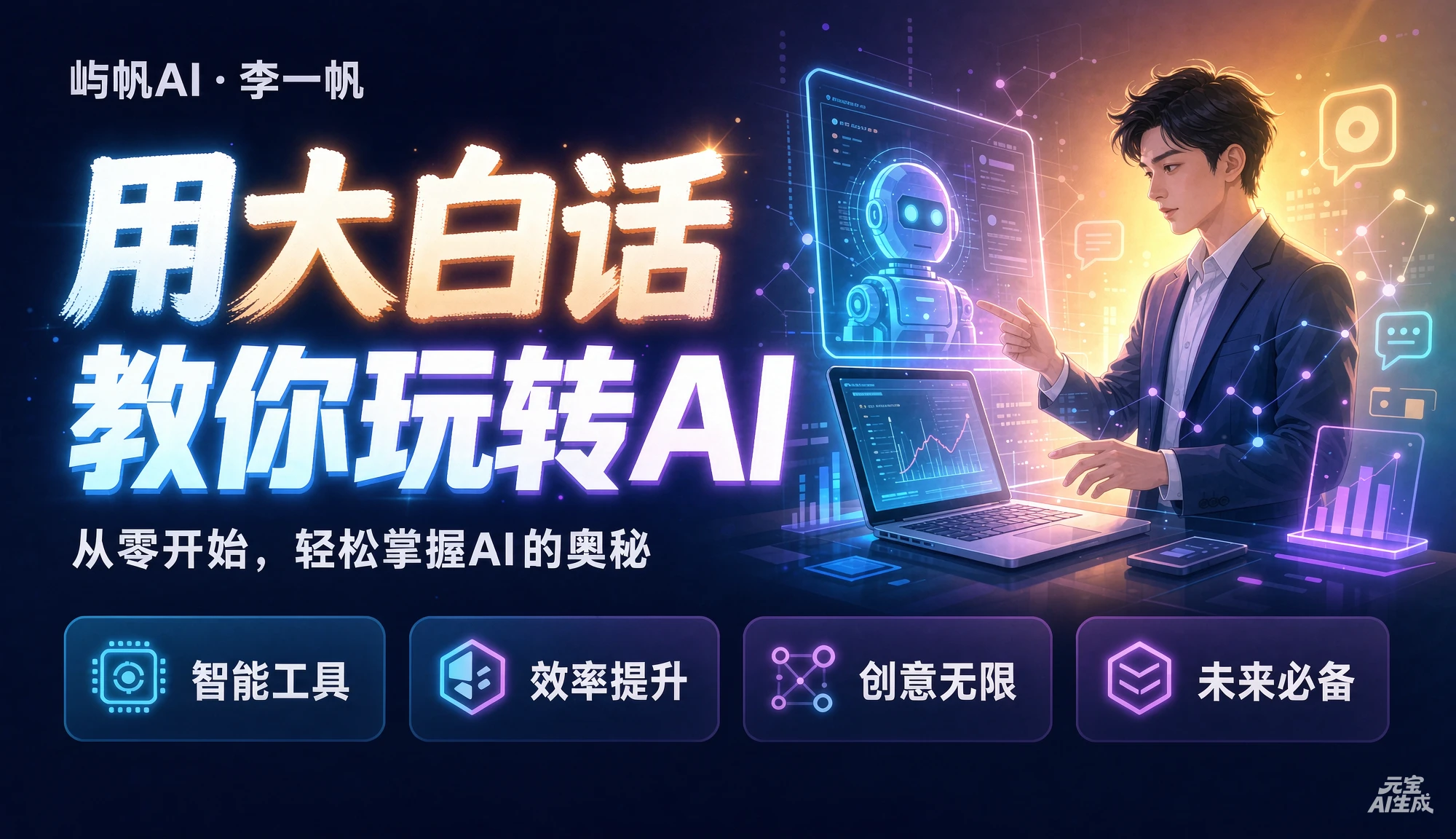 【精】屿帆AI·李一帆-用大白话教你玩转AI,从短剧漫剧到动画制作,零基础也能掌握爆款内容创作与变现全流程 【精】屿帆AI·李一帆-用大白话教你玩转AI,从短剧漫剧到动画制作,零基础也能掌握爆款内容创作与变现全流程