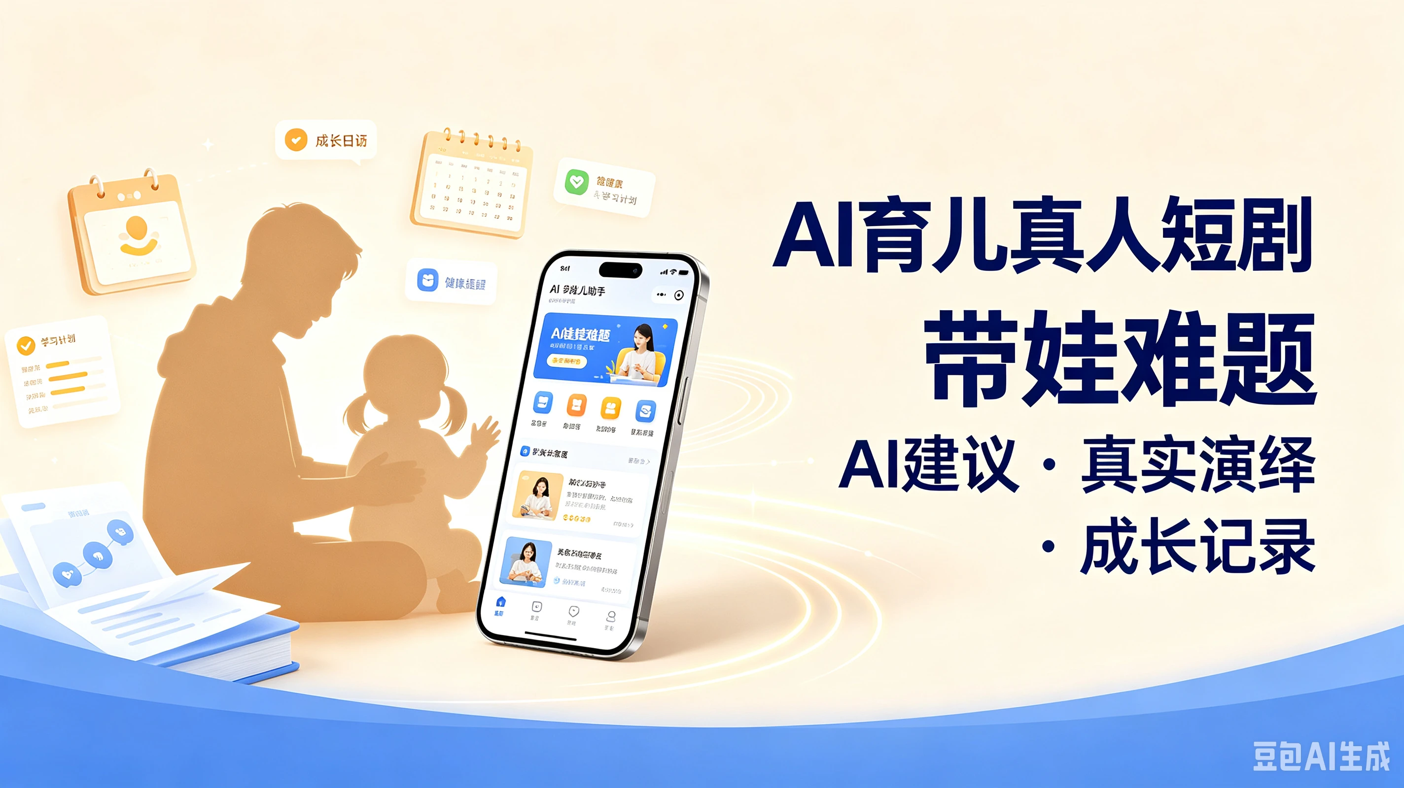 【精】AI育儿真人短剧带娃难题，AI建议·真实演绎·成长记录