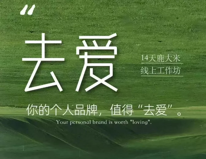 【精】去爱14天鹿大米线上工作坊 你的个人品牌 值得“去爱” 【精】去爱14天鹿大米线上工作坊 你的个人品牌 值得“去爱”